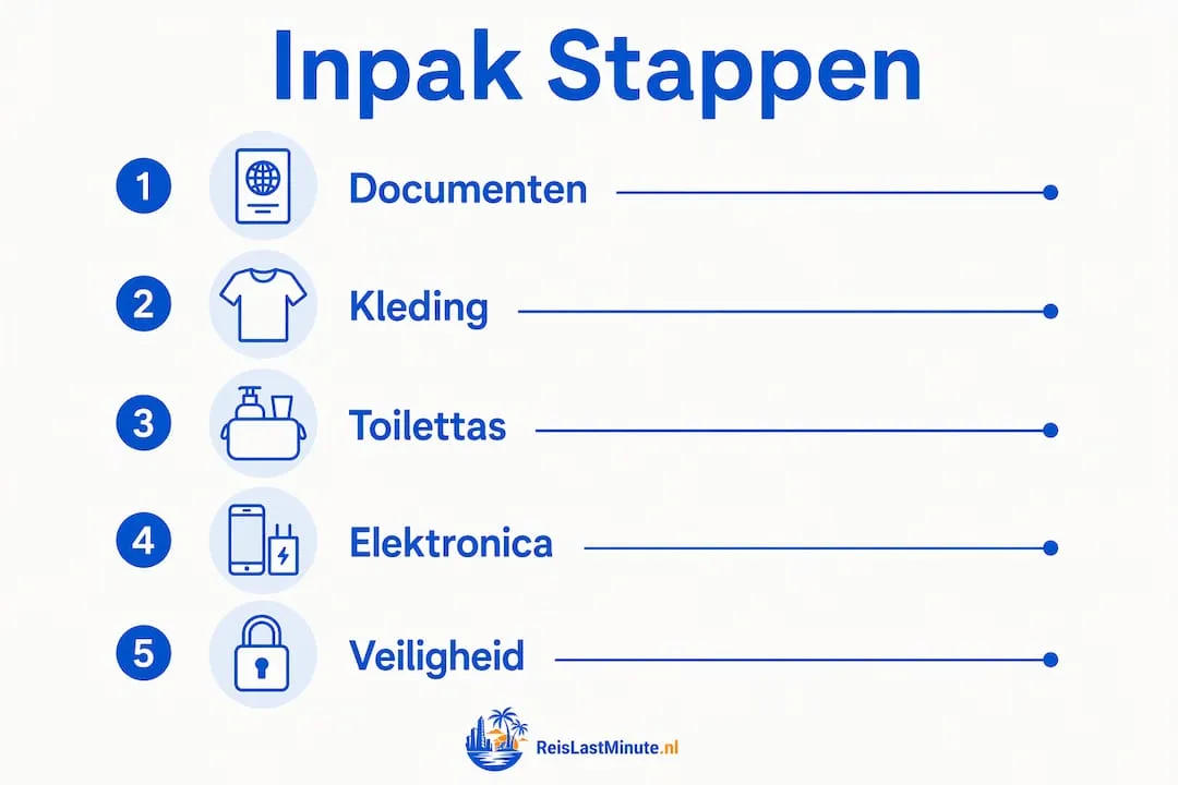 Infographic: zo pak je snel je tas voor een lastminute vakantie
