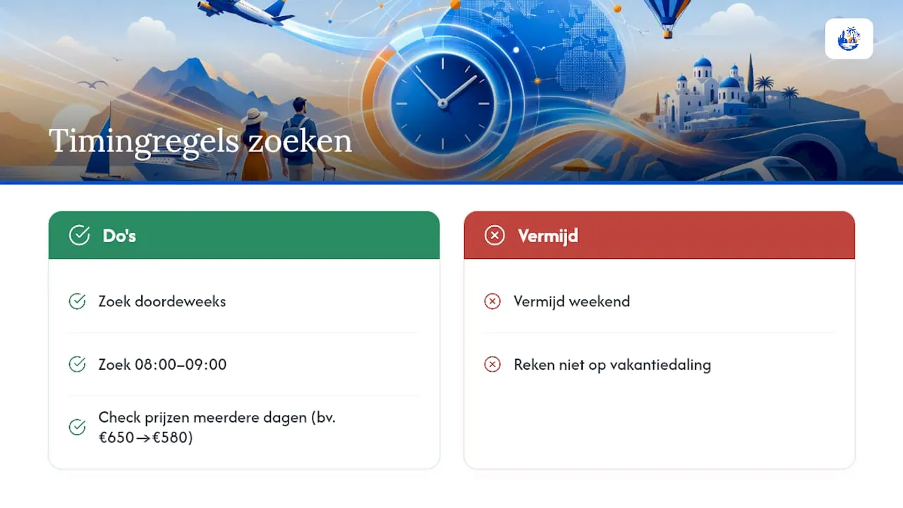 Tijdregels voor last minute zoekopdrachten