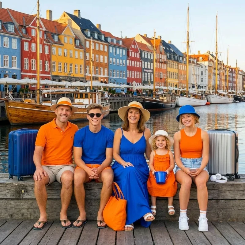 Nyhavn gekleurde huizen